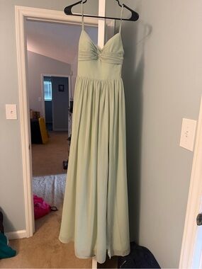 Dusty Sage chiffon Azazi Dress